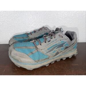 Altra Lone Peak 4 Men's Size 10.5 Gray/Teal Trail Running Shoes ALM1855F330